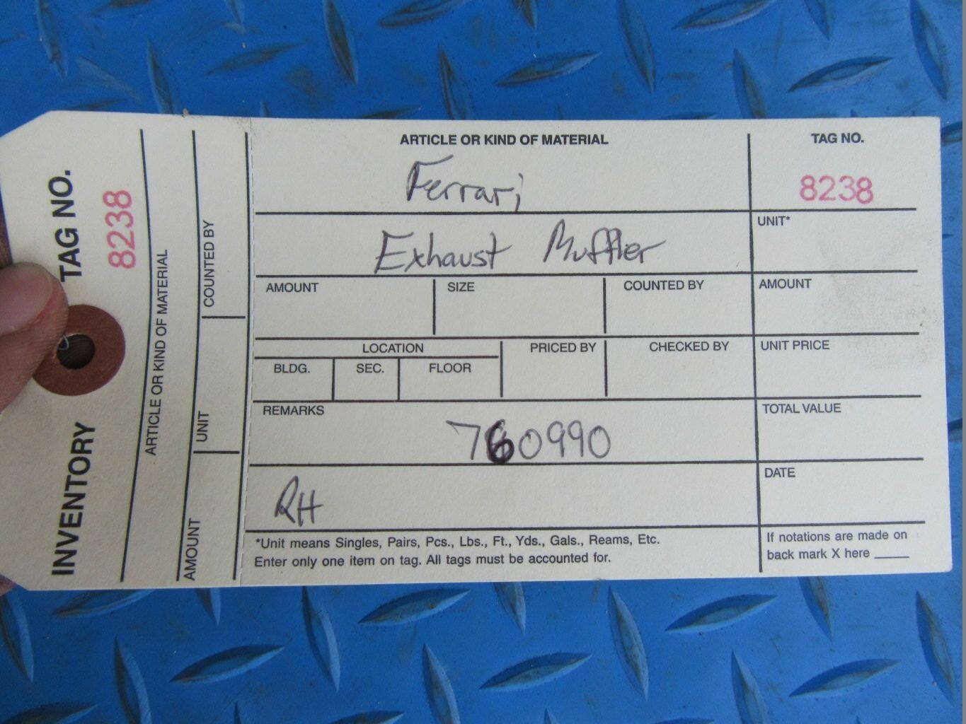 Ferrari Portofino right exhaust muffler #8238