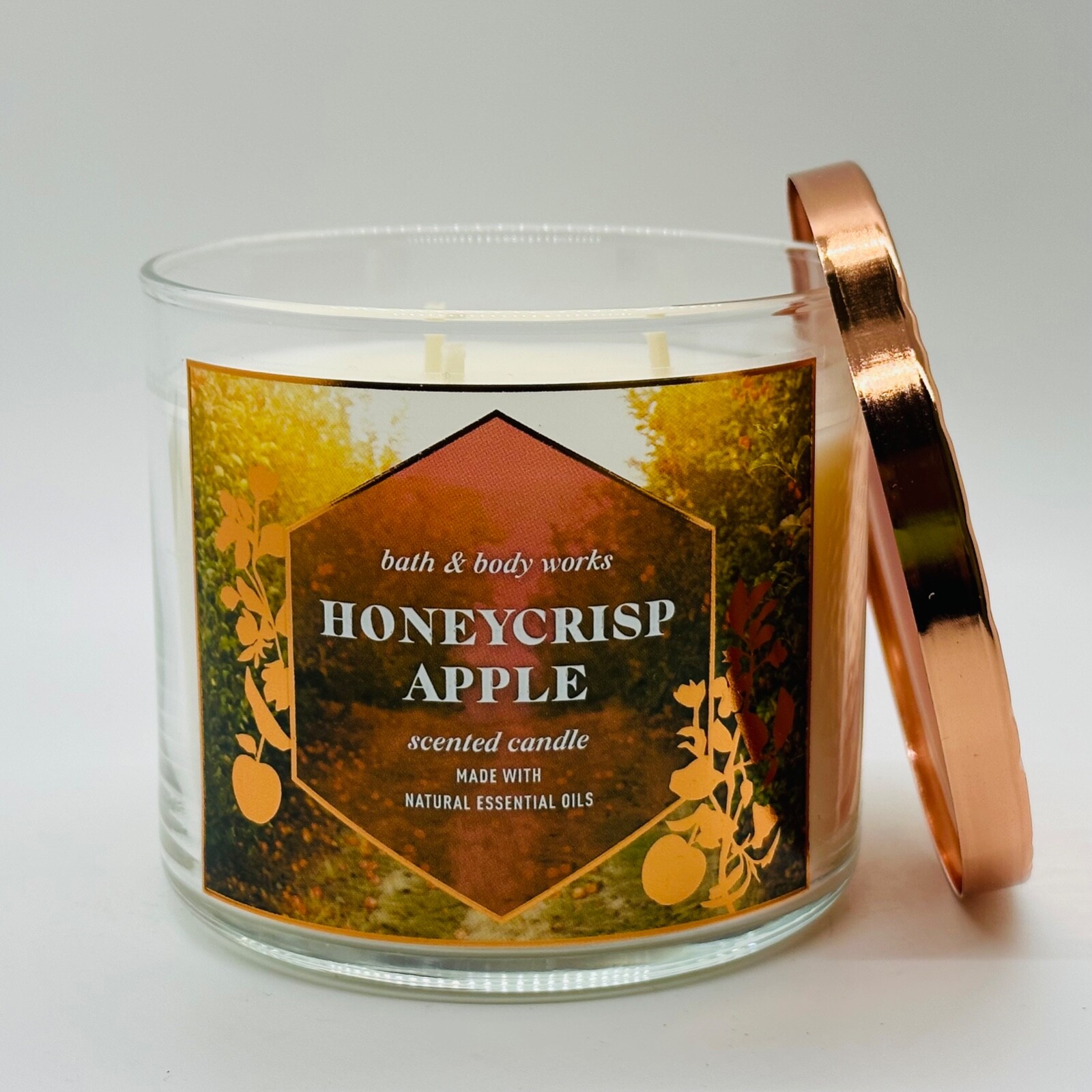 Bath & Body Works HONEYCRISP APPLE Large Scented 3 Wick Candle 14.5 oz