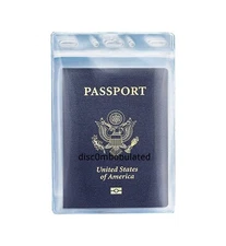 Passport Holder WATERPROOF 4" x 6" ID Vaccination Card Protector Travel badge