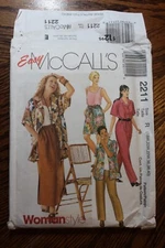 McCall's 2211 Misses Shirt Shorts Pants Skirt Size 18W,20W,22W Uncut Sewing Patt