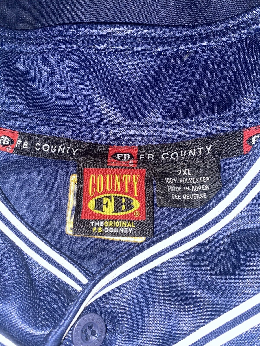 Vintage FB County Baseball Jersey 64 2XL navy Blue | eBay