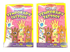 MELISSA  DOUG My First Temporary Girls Tattoos Over 100 Tattoos Age 3 Set of 2