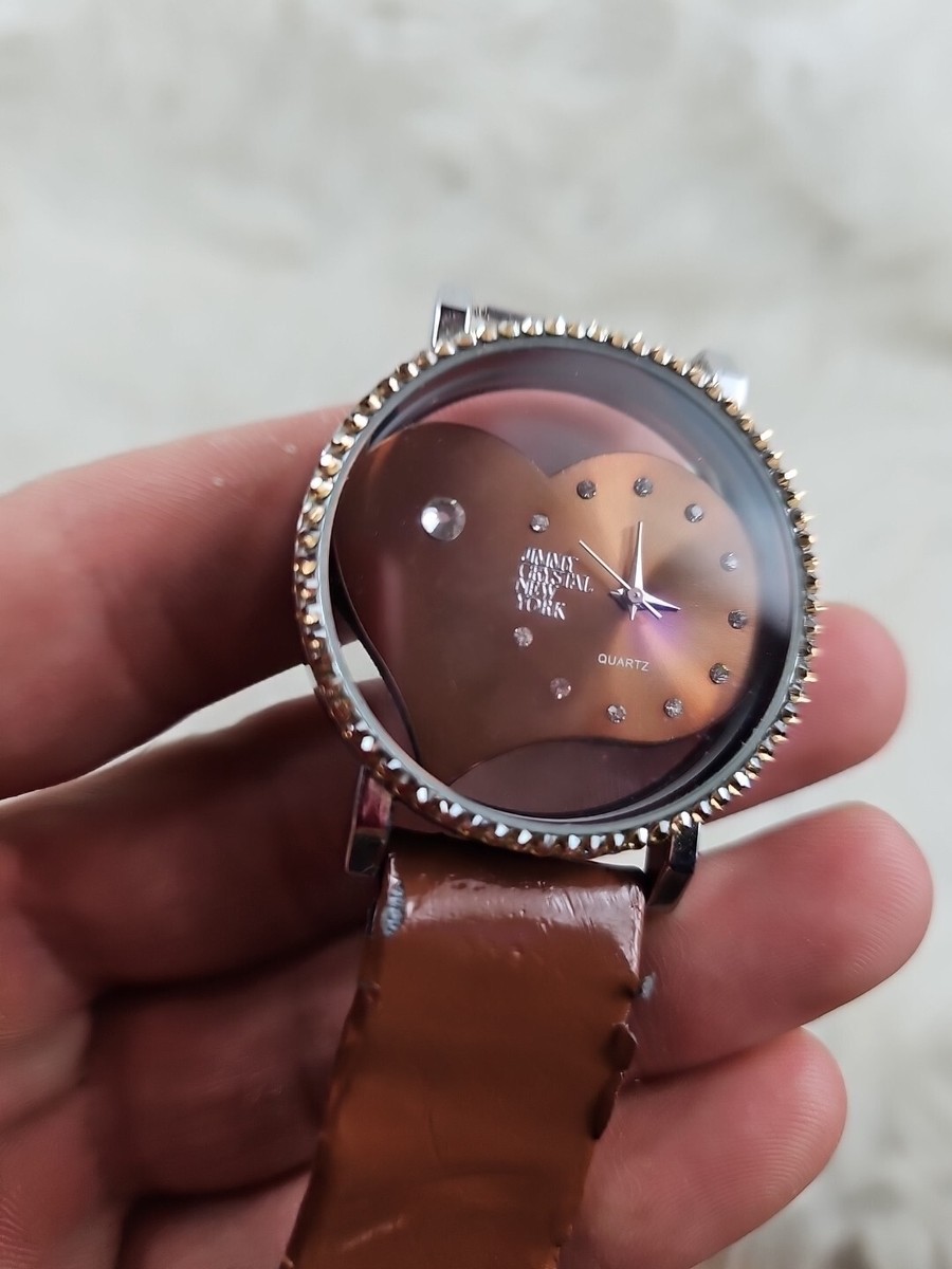 VINTAGE WOMENS “JIMMY CRYSTAL NEW YORK” WRIST WATCH!! Needs  display picture 3