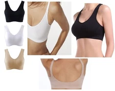 WOMEN LADIES SEAMLESS ORGANIC BAMBOO ECO WEAR BRA SPORTS STRETCH SHAPEWEAR