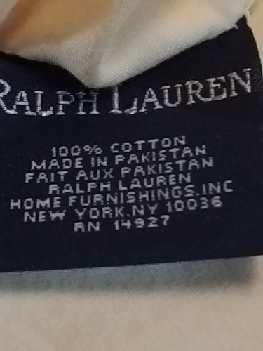 Ralph Lauren Fairchild King Sz Pillowcase Pair Floral Rose Damask Sateen Yellow - Picture 10 of 11