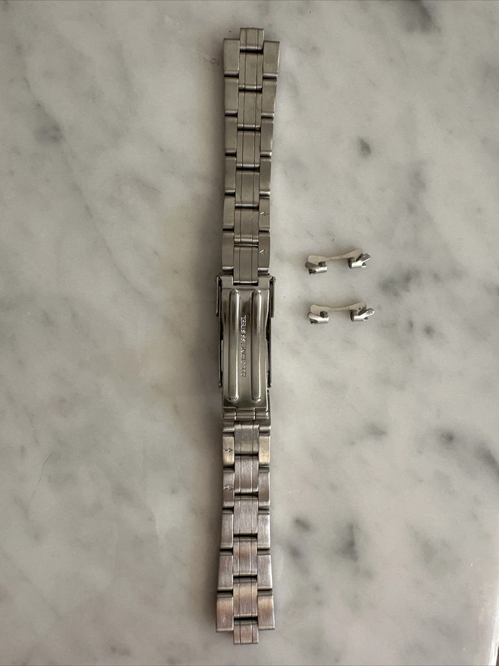 *NUEVO* Correa de reloj genuina de acero inoxidable de 15 mm de dos tonos del ejército suizo para mujer Foto 2 de 2