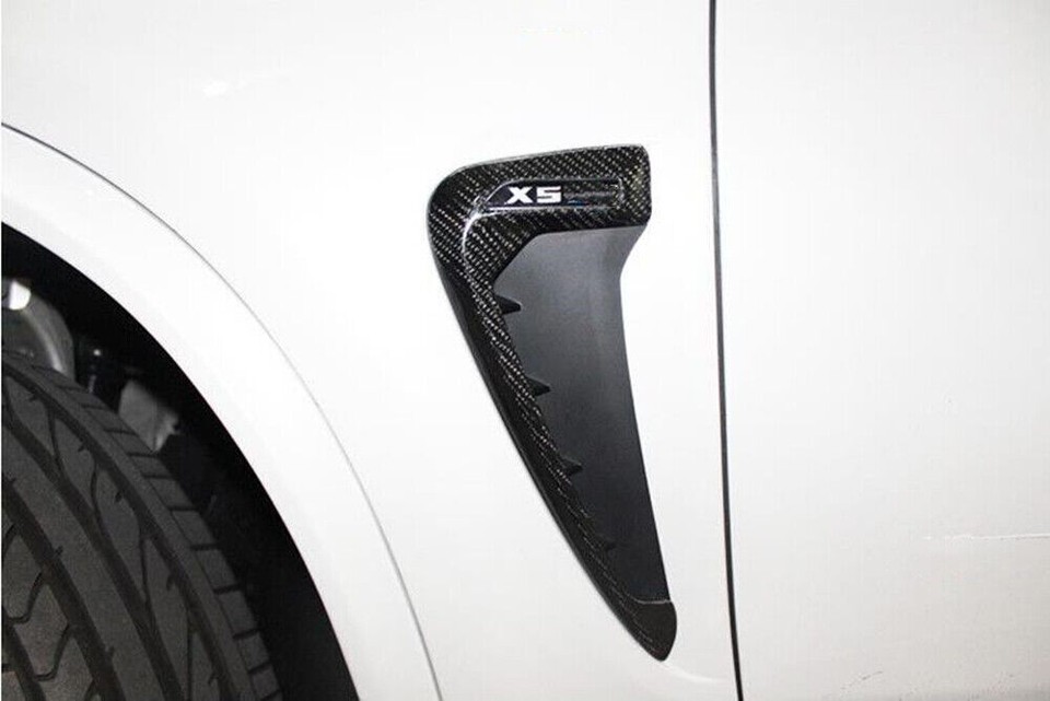 Trim Cover Carbon Side Marker Fender Air Wing Vent For BMW F15-X5 X5