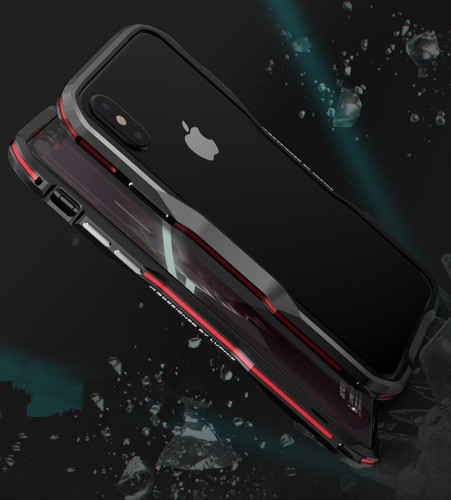Luphie Hit Farbe Metall Schutz Hülle Case Cover Alu Rahmen f iPhone X XR XS Max - Picture 3 of 14