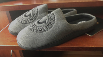 True‎ Religion Brand Jeans Slippers Mens Large Fits 11-12 Gray/Black/Red Slip-On NEW Men main image 2