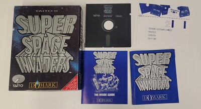 SUPER SPACE INVADERS - Commodore 64  CBM64/128K Disk - Complete -By TAITO DOMARK