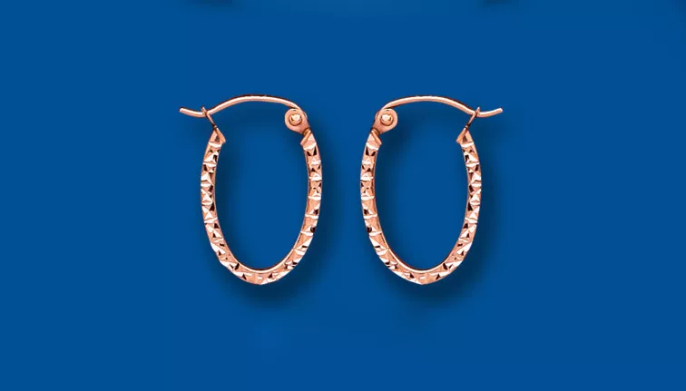 Red and gold hoop best sale earrings