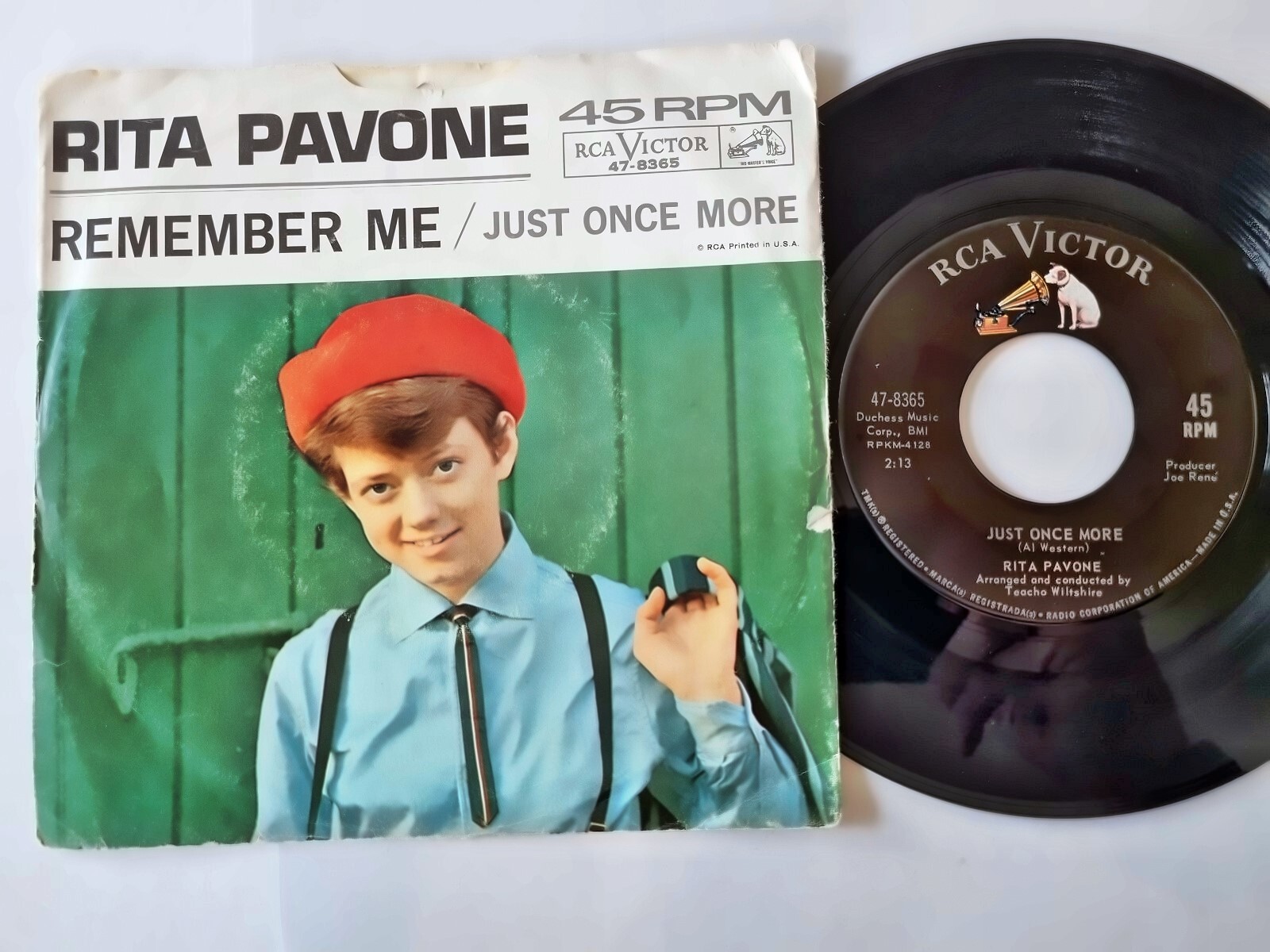 Rita Pavone - Remember me/ Just once more 7'' Vinyl US WITH COVER
