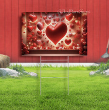 Happy Valentine's Day yard sign Love Heart Backdrop Wedding Decoration