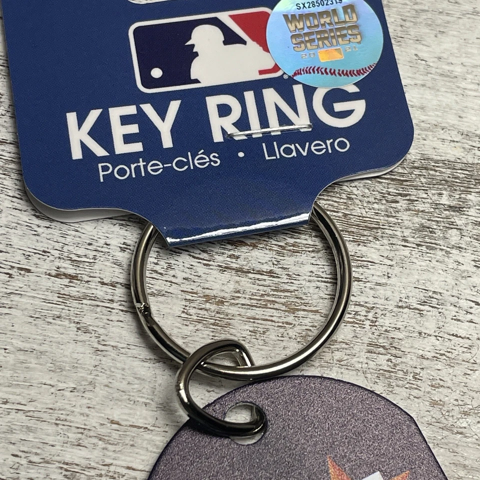 MLB Braves VS Astros Metal Key Ring Keychain 2021 World Series Authentic New  - Image 4 of 4