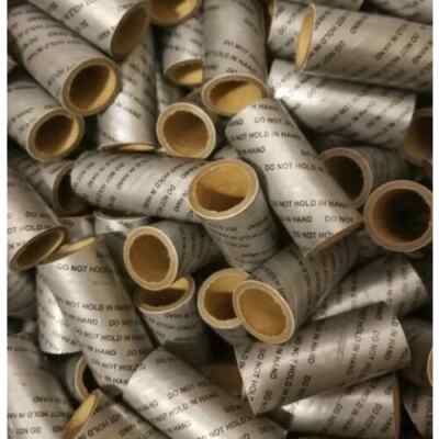 25pc 1'' x 2.5'' silver print firework kraft tube