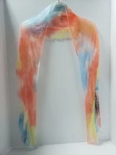 Unbranded womens scarf Sheer Multicolored measurements 12 in. wide x 75 in. long