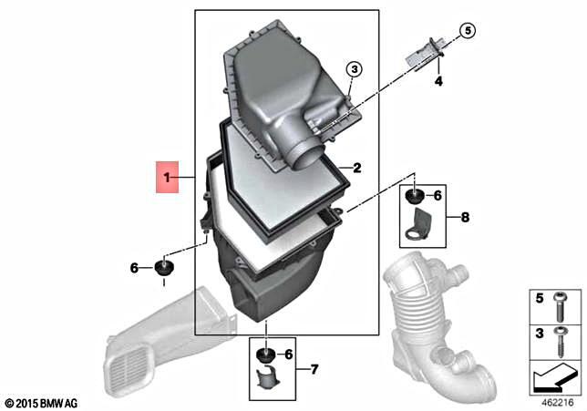 Genuine BMW X3 X5 X6 G01 G02 G05 G06 G08 G11 G12 G30 INTAKE 