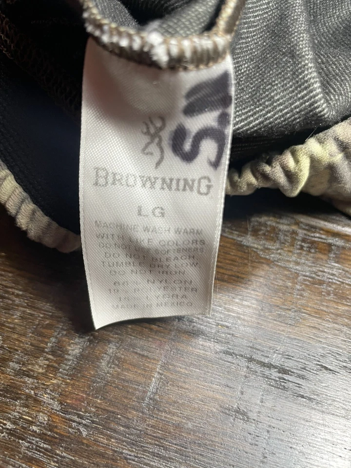 Browning base layer camo pants leggings bottom Hunting Fishing Size Large - Image 3 of 4