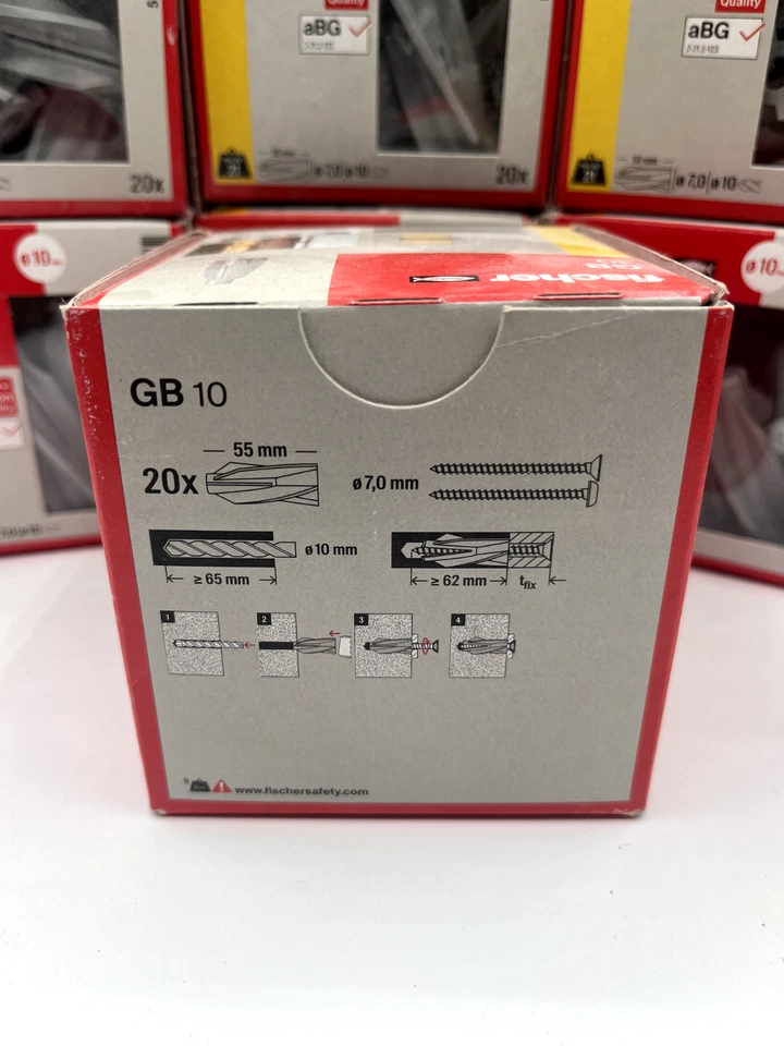 Tasselli  Fischer Gb Per  Gasbeton  Gb 10 20 Pezzi NUOVO  - Immagine 3 di 4