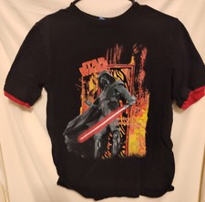 Vintage Star Wars Darth Vader Kids Youth Size Large Black T-shirt