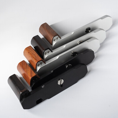 Wood L Hand Grip For Nikon FM2 FM3A FM FE FE2 Camera w/Aluminum Alloy Baseplate