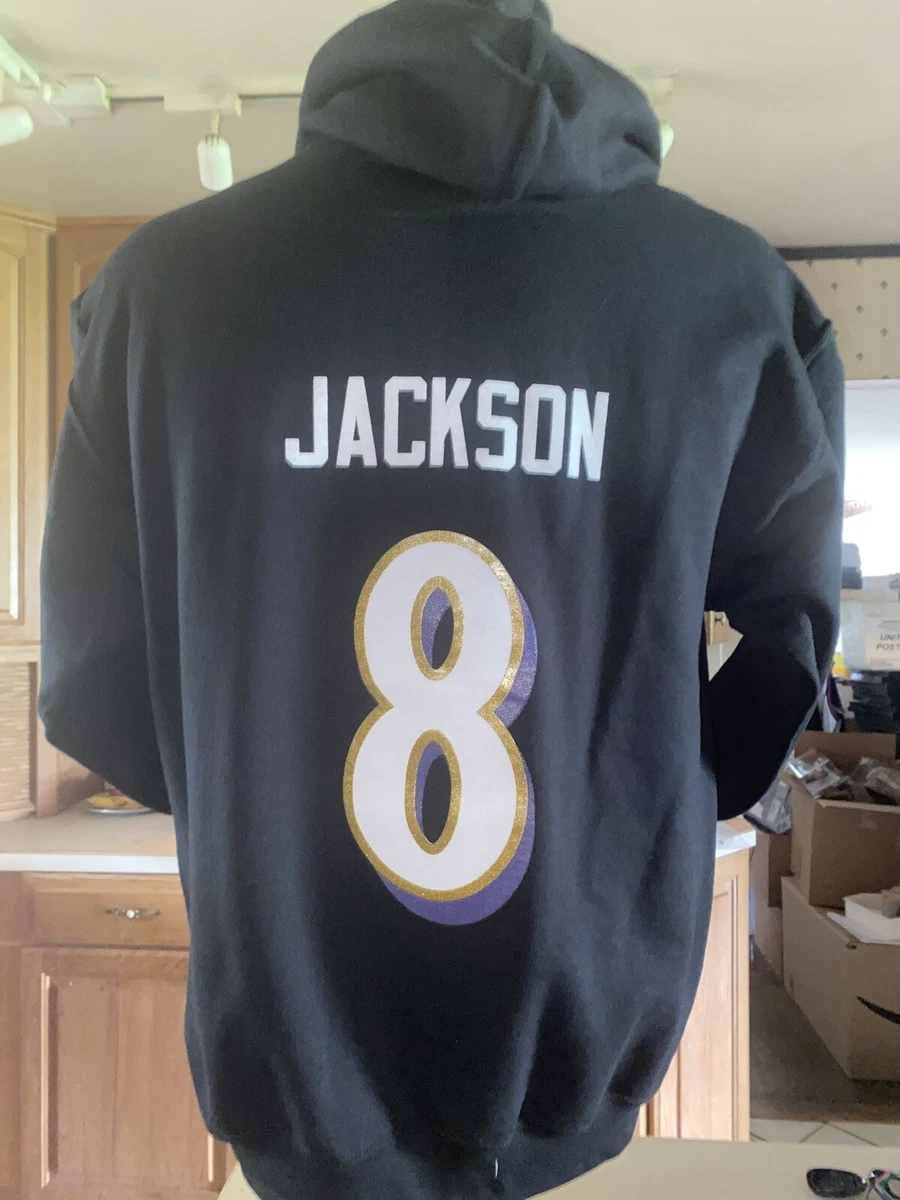 NEW Lamar Jackson Baltimore Ravens Hoodie Sweatshirt Adult Medium M Retail  $60