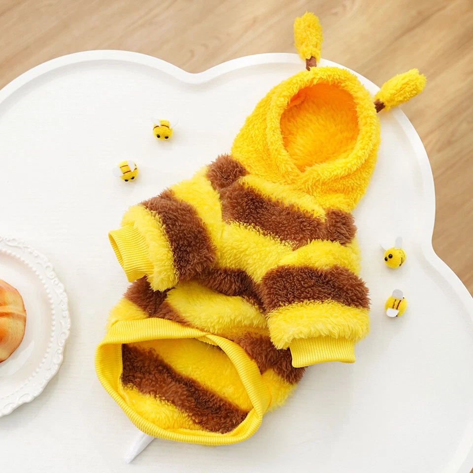 Mascota Perro Sudaderas con Capucha Ropa Gato Cachorro Abeja Disfraz Vacaciones Juegos con disfraces Ropa Cálida Foto 3 de 4