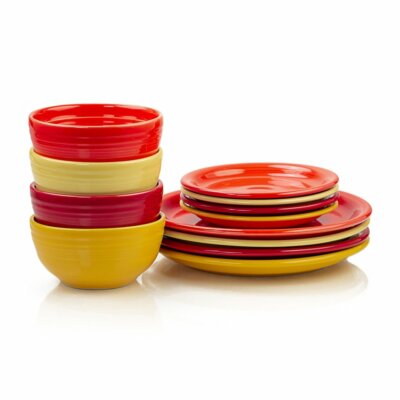 Fiesta® 12-Piece Bistro Dinnerware Set | Sunrise | eBay