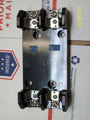 MARATHON FUSE BLOCK HOLDER 30A 30 AMP 600V , 6F30A2SP 
