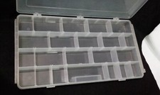 Flambeau Art Bin Storage Box w/Movable Separators for Beads Screws Jewelry Coins