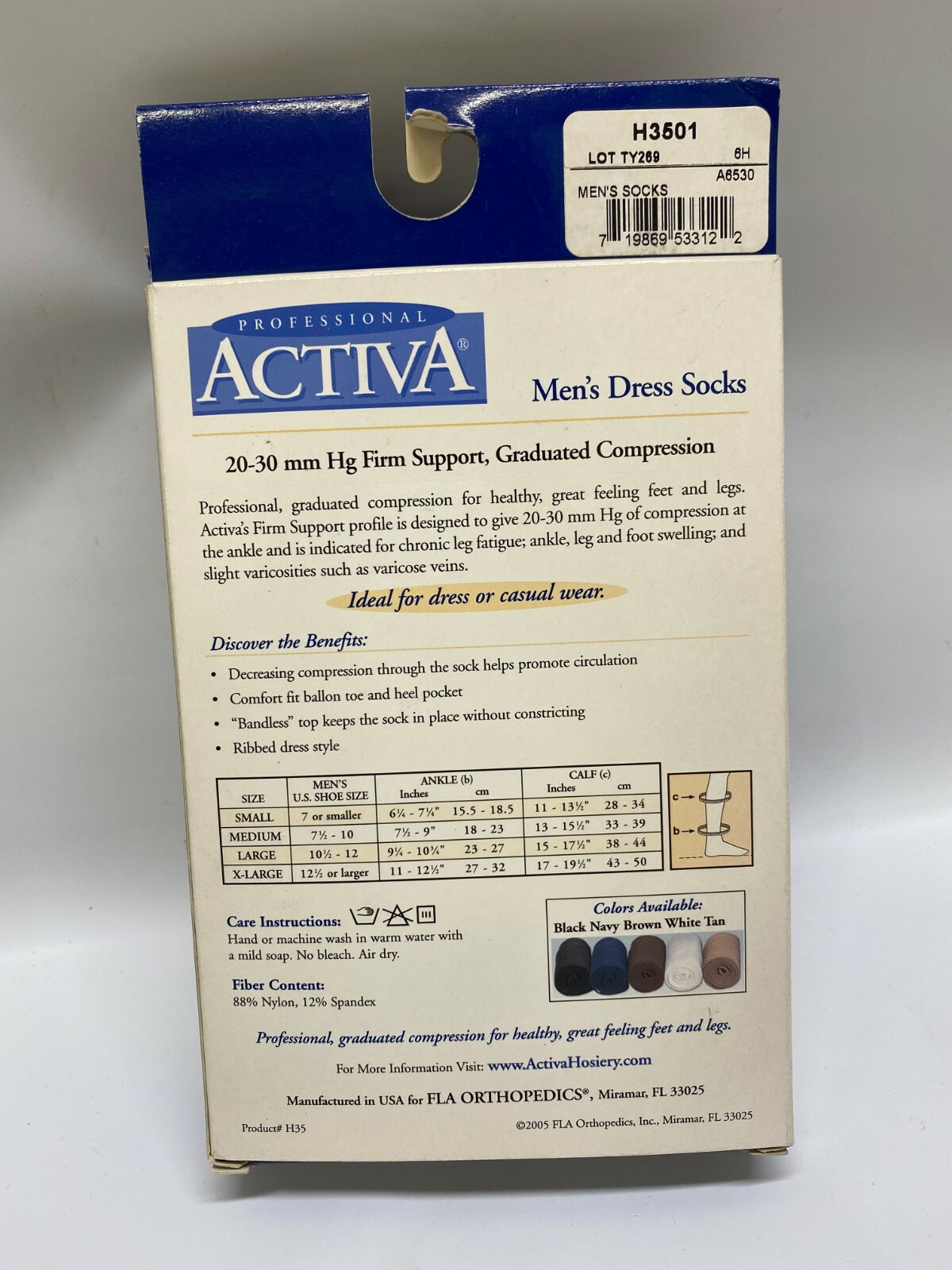 Activa Men's Dress Socks 2030 mmHg Firm Support Compression Pick