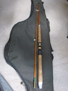 Vintage THE JEWEL SPLIT CANE SEA BOAT FISHING ROD c 1960s Traditional Angling
