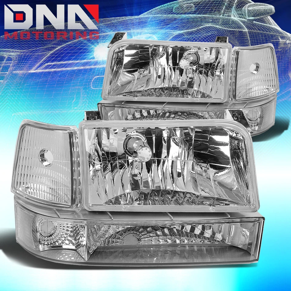PARA FORD F150/250/350/BRONCO 1992-1996 FAROS + PARACHOQUES CON KIT LED + VENTILADOR CROMADO Foto 2 de 4