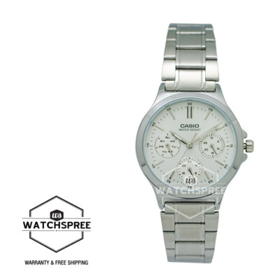 Casio Ladies' Analog Stainless Steel Band Watch LTPV300D-7A LTP-V300D-7A