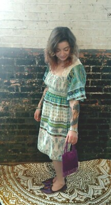 Adini Printed Baby Doll Tunic Dress