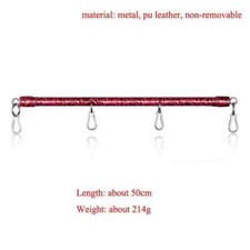 PU Leather Metal Leg Spreader Bar Slave for Handcuffs Wrsit Ankle Adults Game