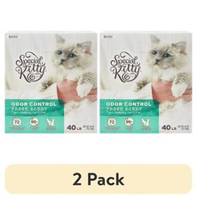 (2 pack) Odor Control Tight Clumping Cat Litter, Fresh Scent, 40 lb 0.43 per pound