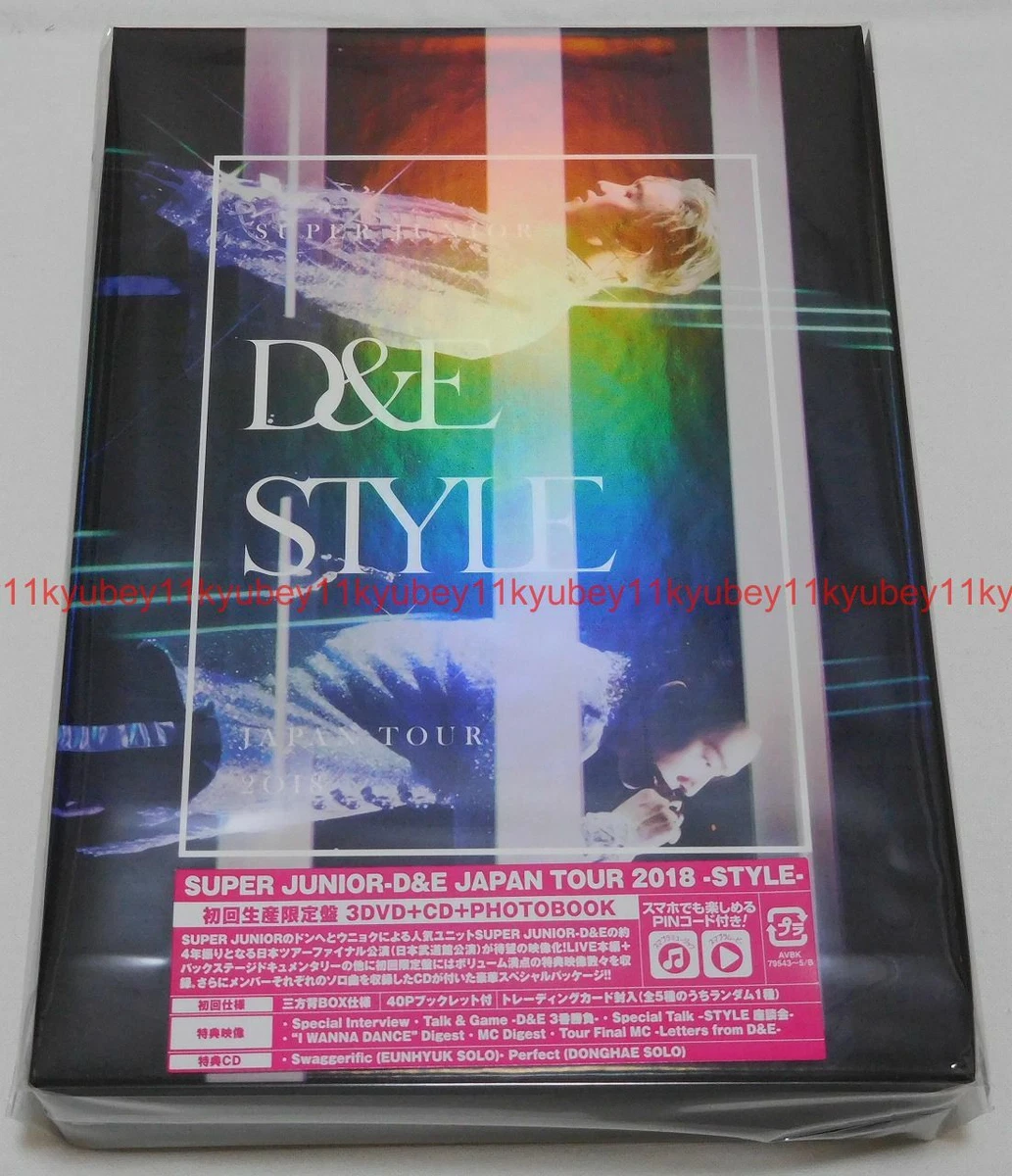 SUPER JUNIOR D&E JAPAN TOUR 2018 STYLE Limited Edition 3 DVD CD Photobook  Card