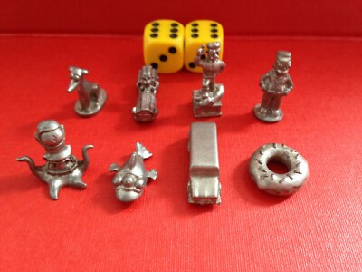 Parker Bros Die Simpsons Monopoly Ersatz / Ersatz Spielfiguren / Würfel
