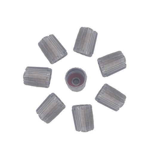 10pcs Plastic Gray Car Wheel Tire Valve Stem Caps TPMS Tire Cap with Gasket - Picture 7 of 10