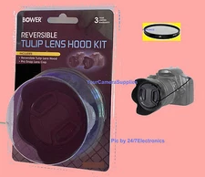 REVERSIBLE TULIP FLOWER HOOD+UV FILTER+LENS CAP+CAP HOLDER  67mm 67 mm  BOWER