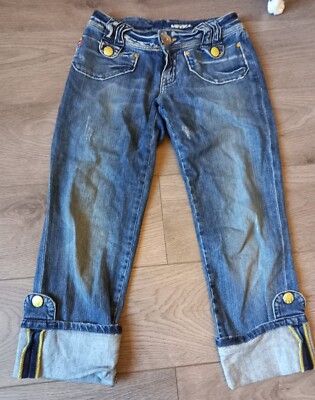 Vintage Miss Sixty Low Rise Jeans Y2K T2000s Turn Up Crop Size