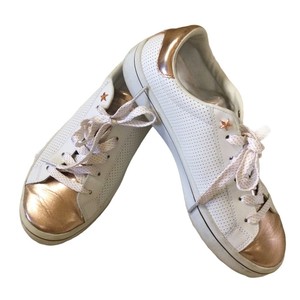 skechers white and rose gold