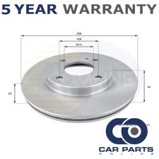 Brake Disc Front CPO Fits Ford Fiesta 2008- Ka 2016- + Other Models #1