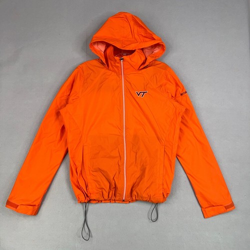 Virginia Tech Jacke Damen XL orange durchgehender Reißverschluss Kapuze Hokies NCAA Football
