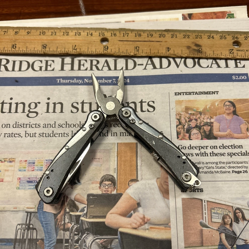 Multi Tool Grey Flashlight Pliers
