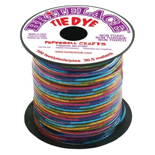 100 Feet (30m) Spool Clear Tye Dye Britelace Rexlace Plastic Lacing Crafts - Picture 1 of 1