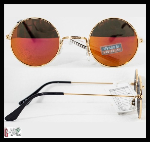 Occhiali Da Sole Uomo Donna Cool Fashion Lenti Tonde Specchio Marrone  MILANO | eBay