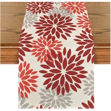 Tischläufer Herbst Blumen, Dahlien, Weihnachten, Dekoration, 40x240 cm