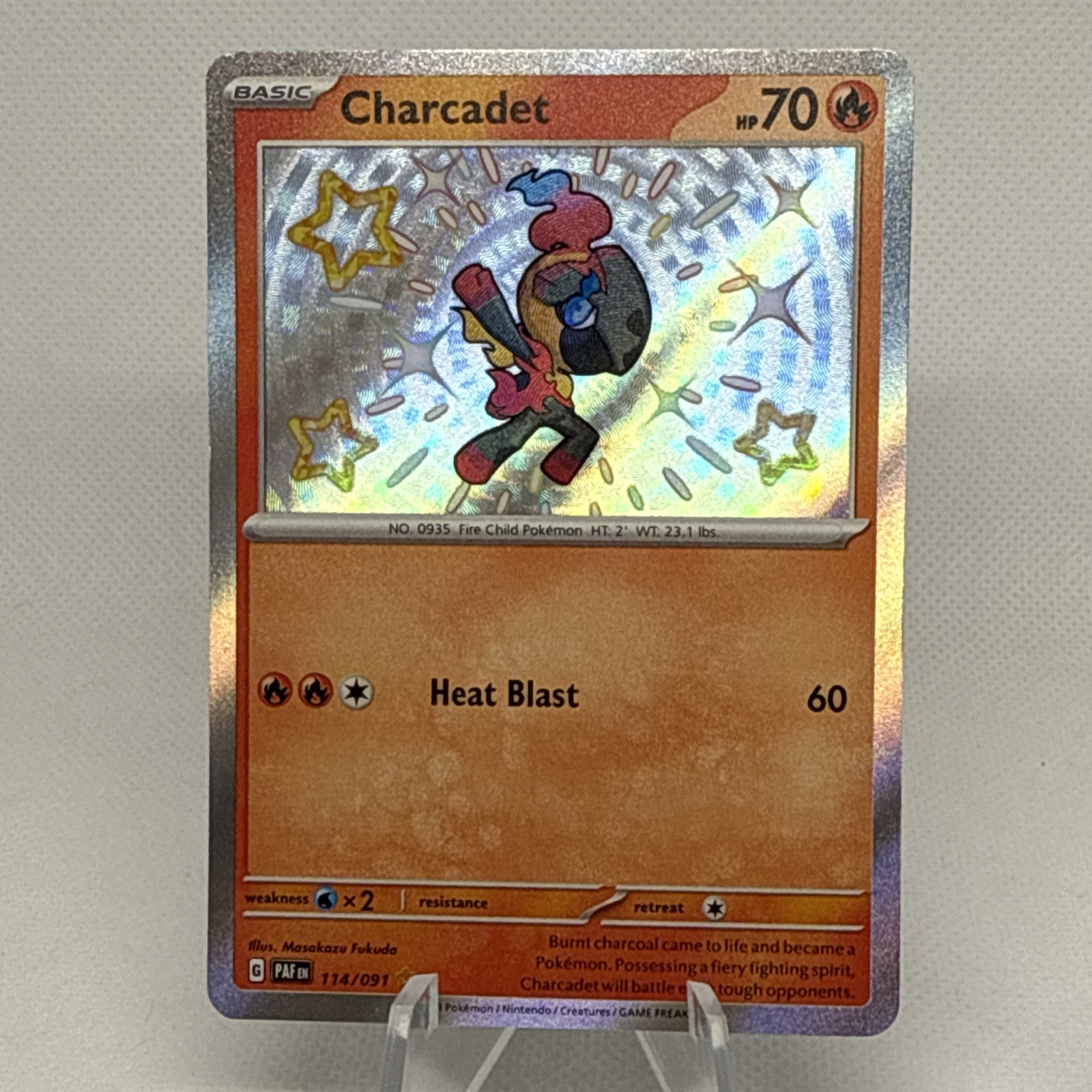 Charcadet 114/091 Sv: Paldean Fates Holo Shiny Rare NM Pokemon TCG